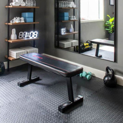 BalanceFrom Fitness 96 Sq Ft Interlocking Exercise Mat Tiles, Black (2 Pack)