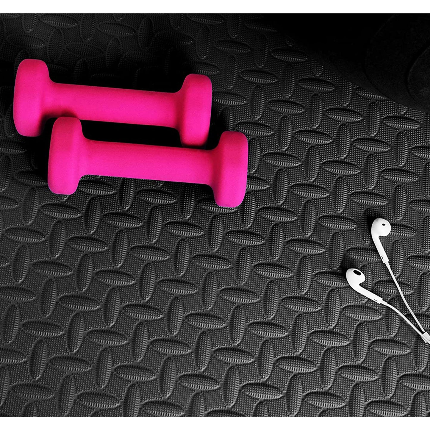 BalanceFrom Fitness 96 Sq Ft Interlocking Exercise Mat Tiles, Black (2 Pack)