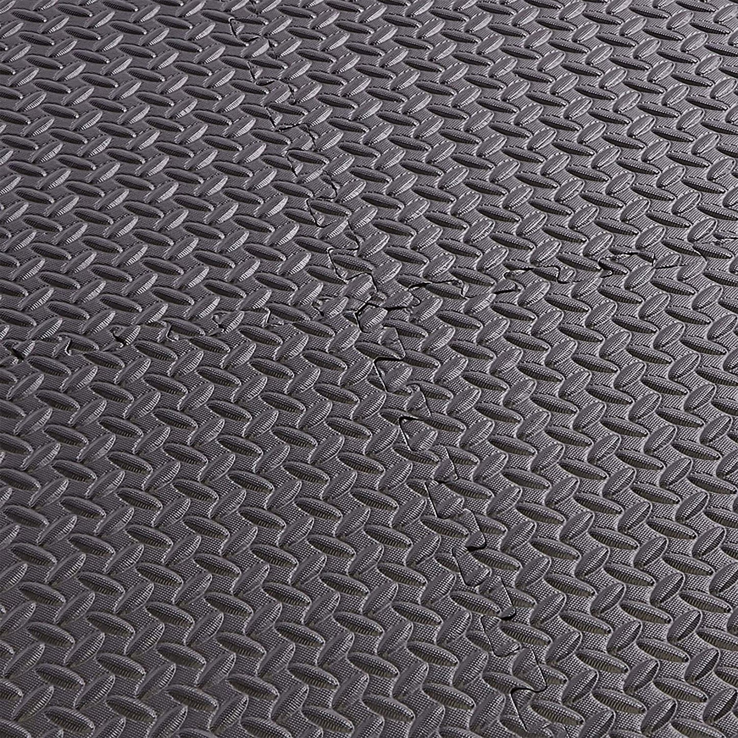 BalanceFrom Fitness 96 Sq Ft Interlocking Exercise Mat Tiles, Black (2 Pack)