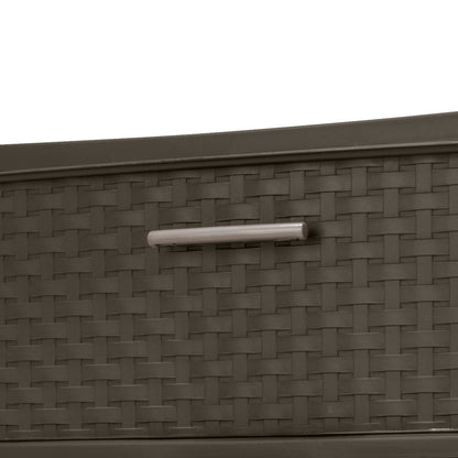 Sterilite 3 Drawer Wide Weave Storage Tower Plastic Organizer Drawers (2 Pack)