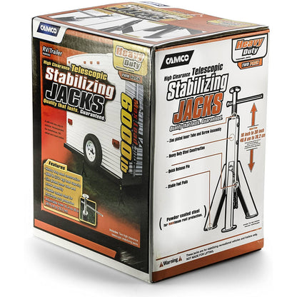 EAZ LIFT Adjustable Telescopic RV Jack, 16" to 30", 6,000 lb Capacity (2 Pack) - Find Fresh Goods