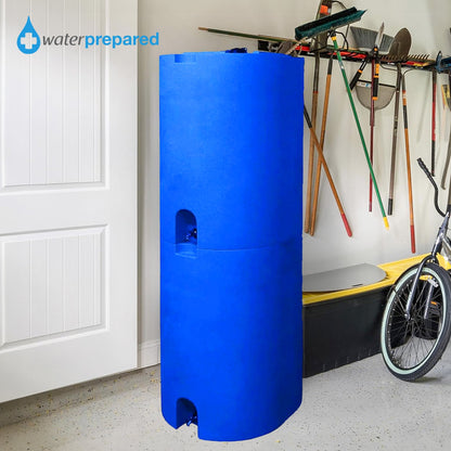 WaterPrepared 55 Gal Stackable Design Utility Water Tank with Large Cap (3 Pack)