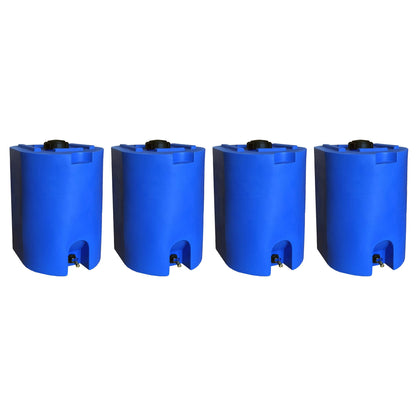 WaterPrepared 55 Gal Stackable Design Utility Water Tank with Large Cap (4 Pack)