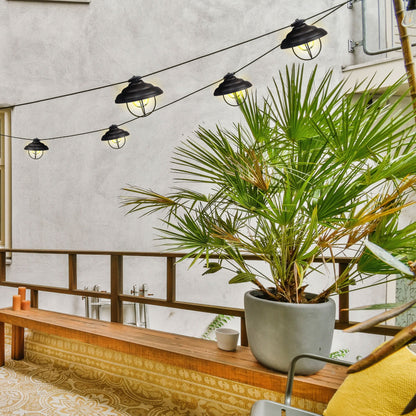 Globe Electric Porto String 10 Light Set with Incandescent Design and Metal Cage