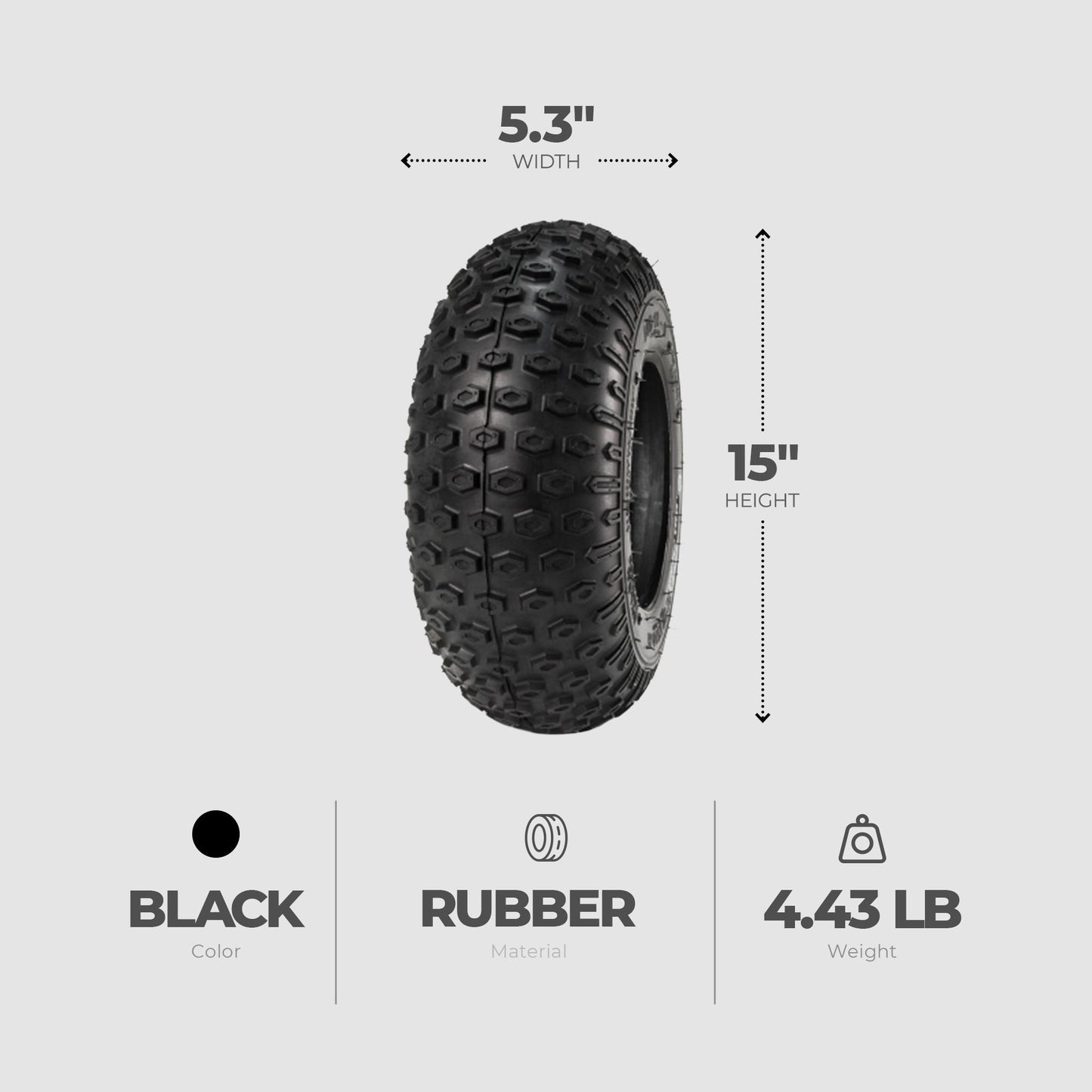 Kenda K290 Scorpion 14.5/7.00 6 Knobby ATV Tire, 2-Ply 160lb Capacity, Tire Only - Find Fresh Goods
