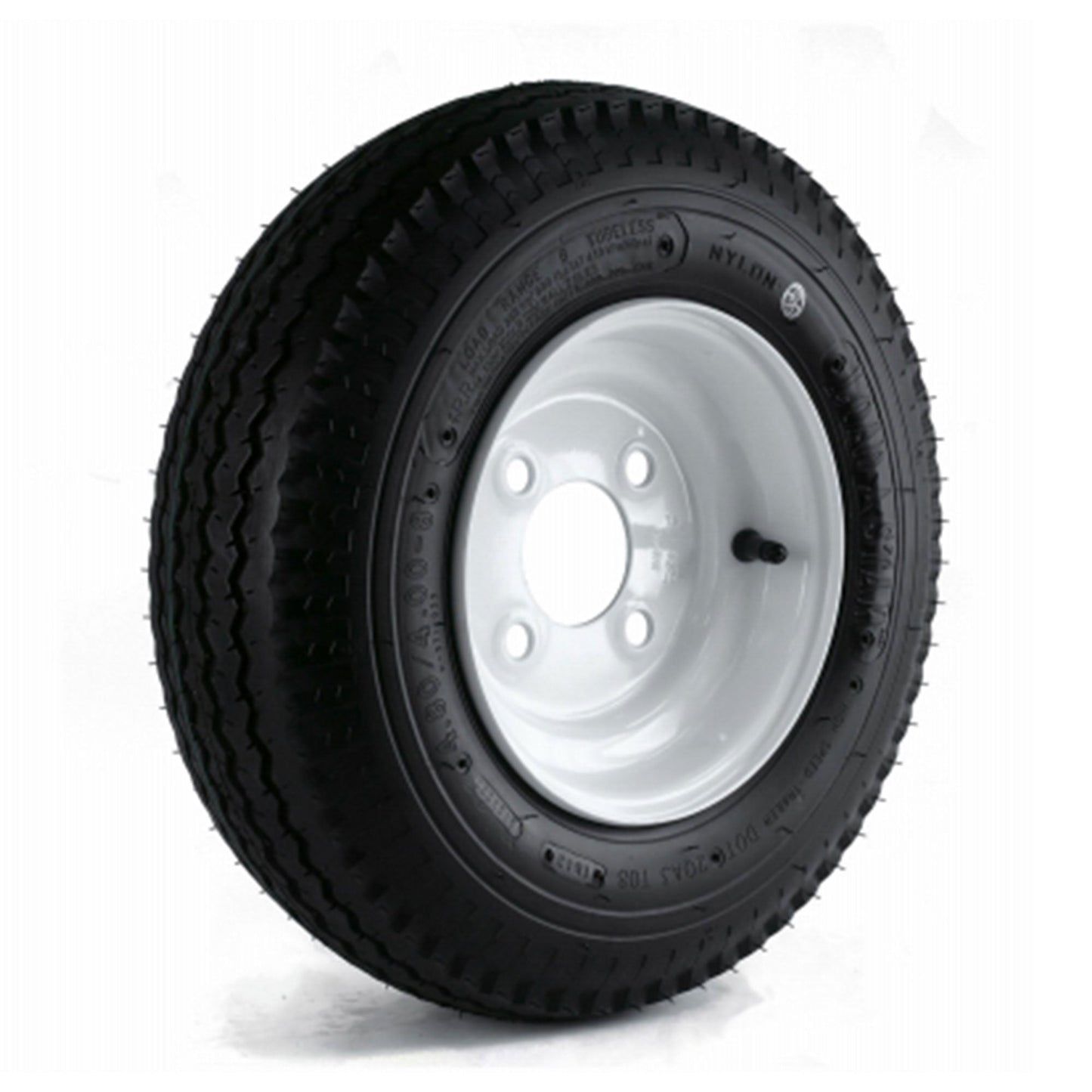 Kenda Loadstar 480/400-8 LRB Utility Trailer Tire and 4-Hole Custom Spoke Wheel - Find Fresh Goods