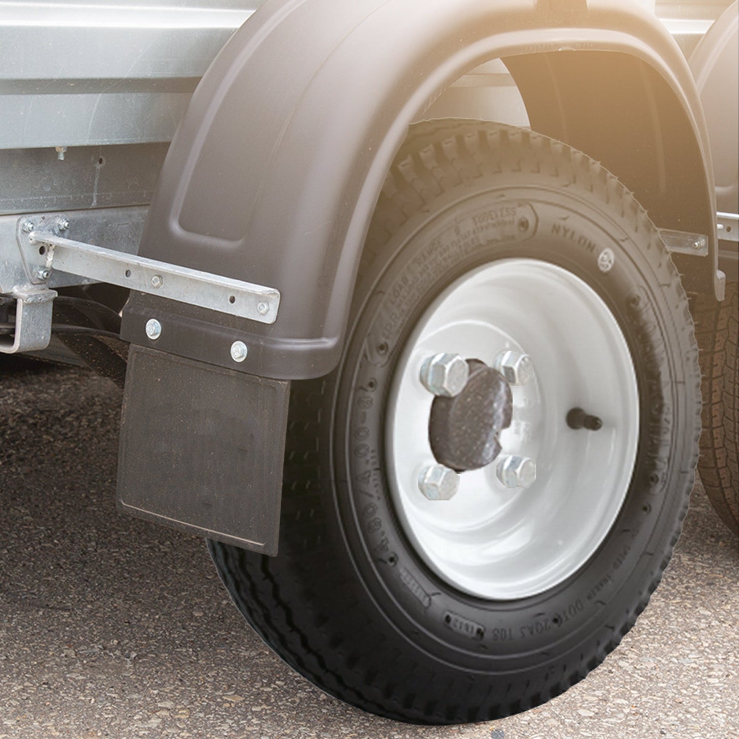 Kenda Loadstar 480/400-8 LRB Utility Trailer Tire and 4-Hole Custom Spoke Wheel - Find Fresh Goods