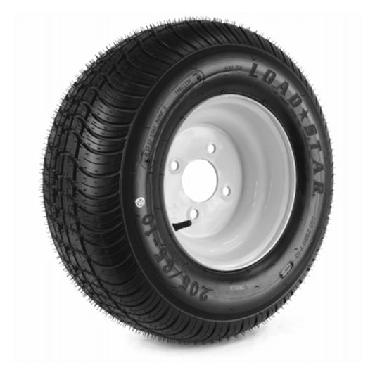 Kenda Loadstar 205/65-10 LRC Utility Trailer Tire and 4-Hole Custom Spoke Wheel - Find Fresh Goods