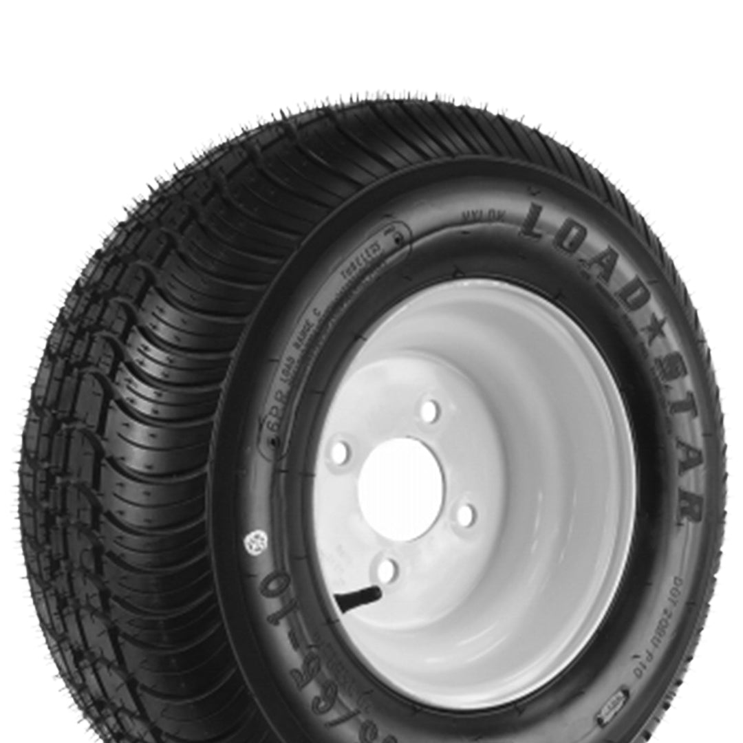Kenda Loadstar 205/65-10 LRC Utility Trailer Tire and 4-Hole Custom Spoke Wheel - Find Fresh Goods