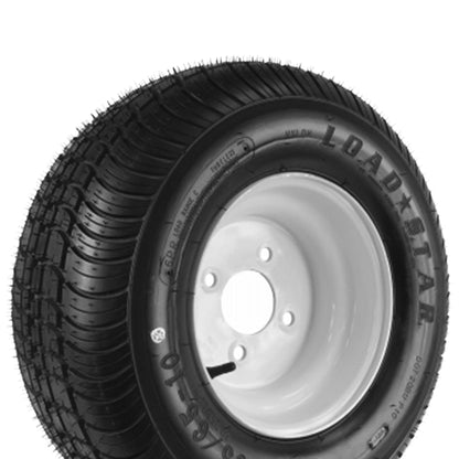 Kenda Loadstar 205/65-10 LRC Utility Trailer Tire and 4-Hole Custom Spoke Wheel - Find Fresh Goods