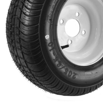 Kenda Loadstar 205/65-10 LRC Utility Trailer Tire and 4-Hole Custom Spoke Wheel - Find Fresh Goods