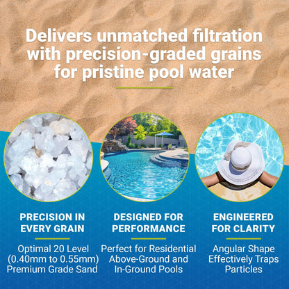 U.S. Silica SILURIAN 20 Grade Angular Pool Filter Sand for Optimal Filtration
