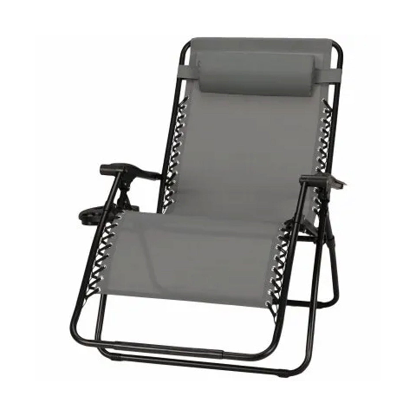 Four Seasons Courtyard Sunny Isles XL Zero Gravity Outdoor Chairs, 3 Pack, Gray