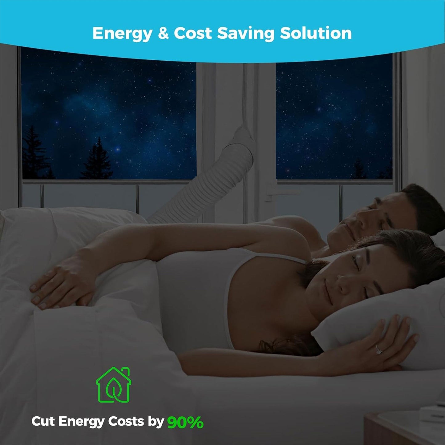 Renogy Window Seal Kit with Tape for Portable Home Air Conditioner Units, White