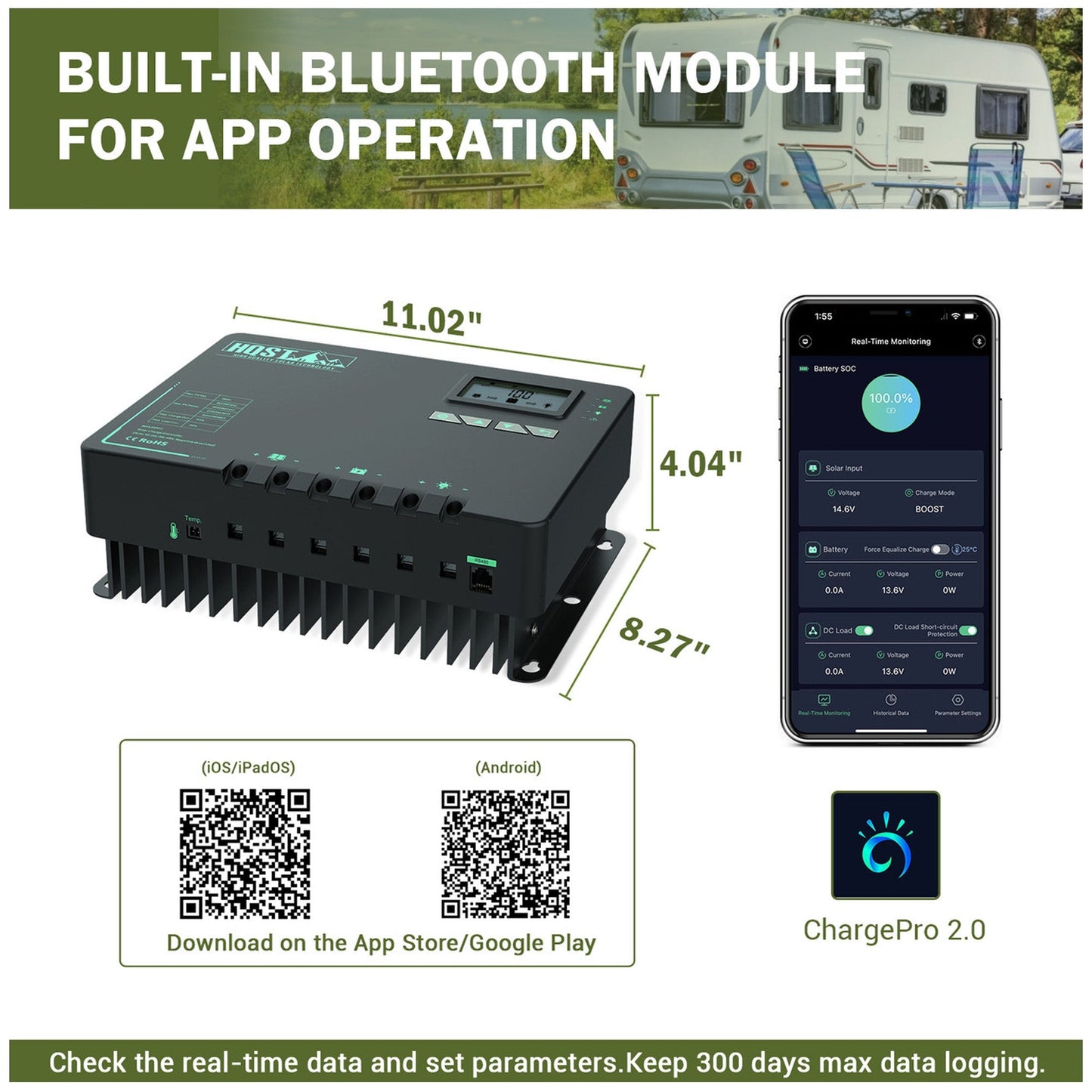 HQST Solar Charge Controller with Low Temp Protection, and Parallel Charging