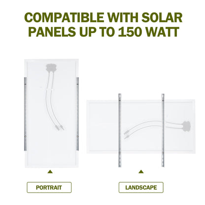 HQST Adjustable Solar Panel Tilt Mounting Brackets, 28” for 150W Panels, White