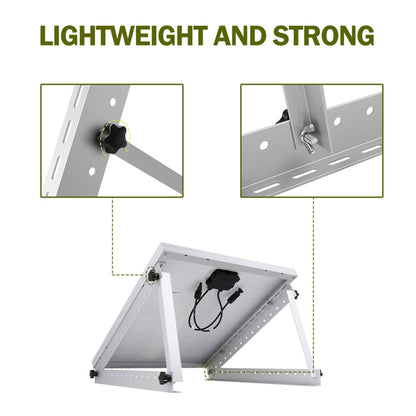 HQST Adjustable Solar Panel Tilt Mounting Brackets, 28” for 150W Panels, White