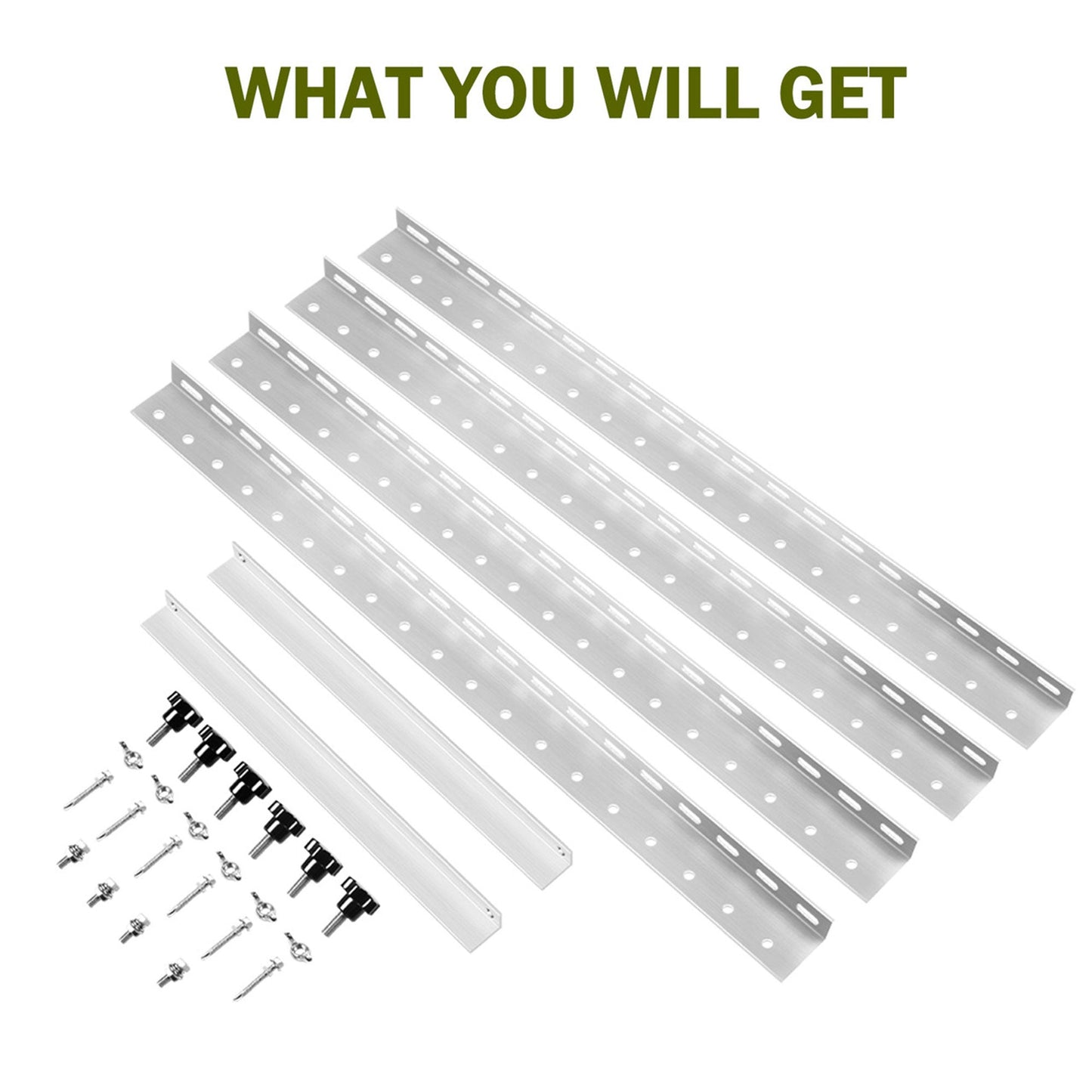 HQST Adjustable Solar Panel Tilt Mounting Brackets, 28” for 150W Panels, White