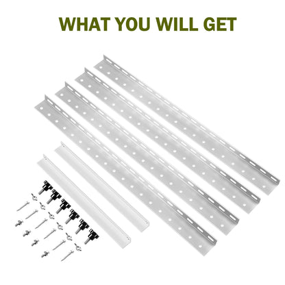 HQST Adjustable Solar Panel Tilt Mounting Brackets, 28” for 150W Panels, White