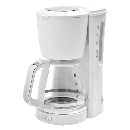 Haden Starbeck Coffee Machine, 10 Cup Automatic Coffee Maker, White & Chrome