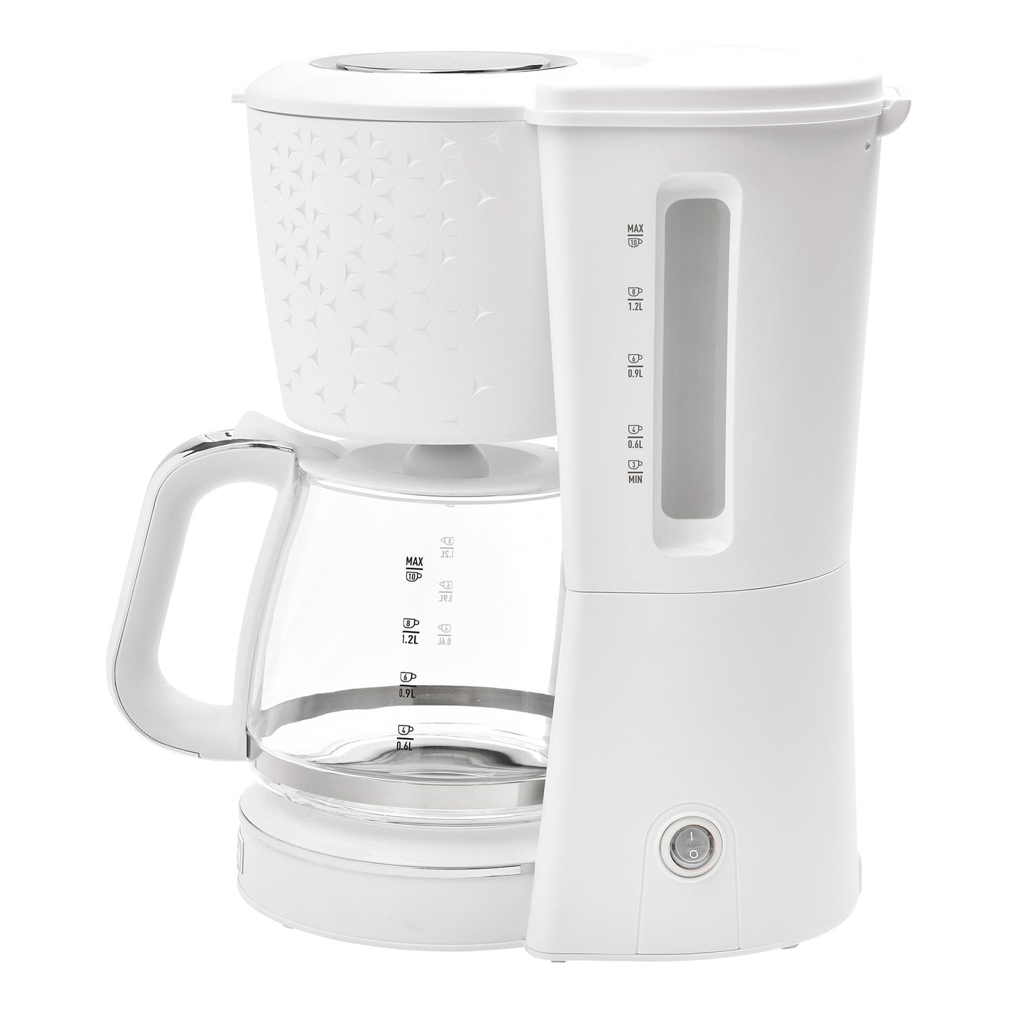 Haden Starbeck Coffee Machine, 10 Cup Automatic Coffee Maker, White & Chrome