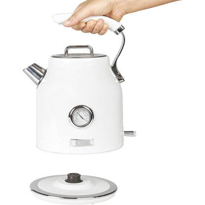 Haden Dorset 1.7 Liter Electric Water Kettle w/ 360-Degree Base, Ivory & Chrome