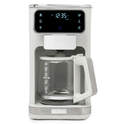 Haden Dual Brew 10 Cup Hot & Ice Programmable Digital Coffee Maker, Ivory/Chrome