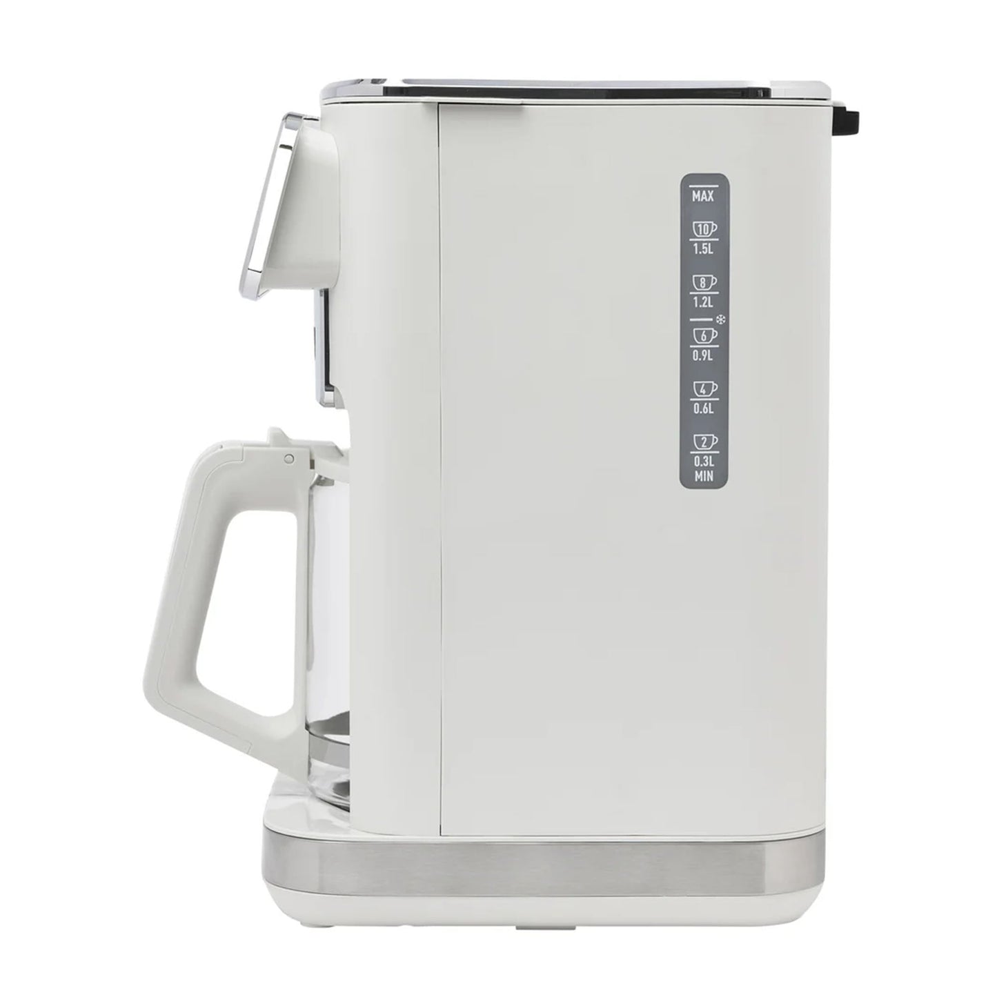 Haden Dual Brew 10 Cup Hot & Ice Programmable Digital Coffee Maker, Ivory/Chrome