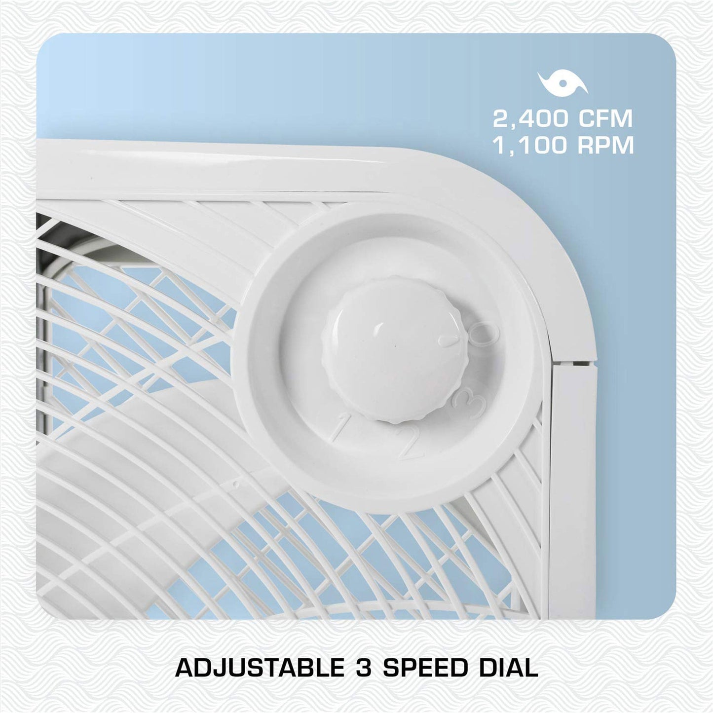 Hurricane 20" Classic Series Floor Box Fan with 3 Speed Settings, 10 Pack, White
