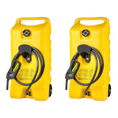Scepter Flo N Go Duramax 14 Gal Diesel Fuel Tank Container Pump, 2 Pack, Yellow