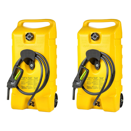 Scepter Flo N Go Duramax 14 Gal Diesel Fuel Tank Container Pump, 2 Pack, Yellow
