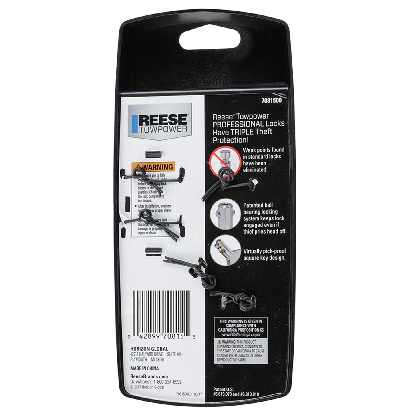 Reese Towpower Trailer Hitch Lock with Ball Bearing Lock System for Automotive - Find Fresh Goods