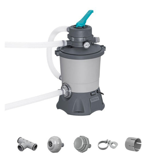 Bestway 950 Gallon Sand Filter Pump for Above Ground Outdoor Swimming Pools