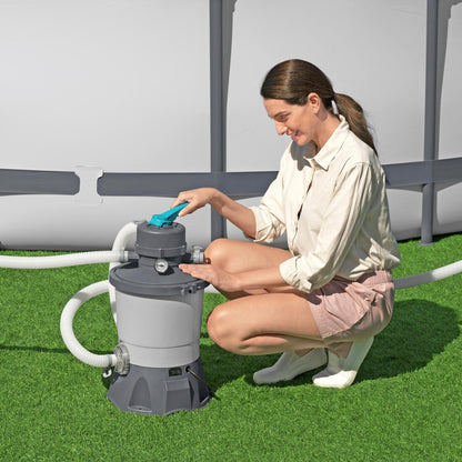 Bestway 950 Gallon Sand Filter Pump for Above Ground Outdoor Swimming Pools