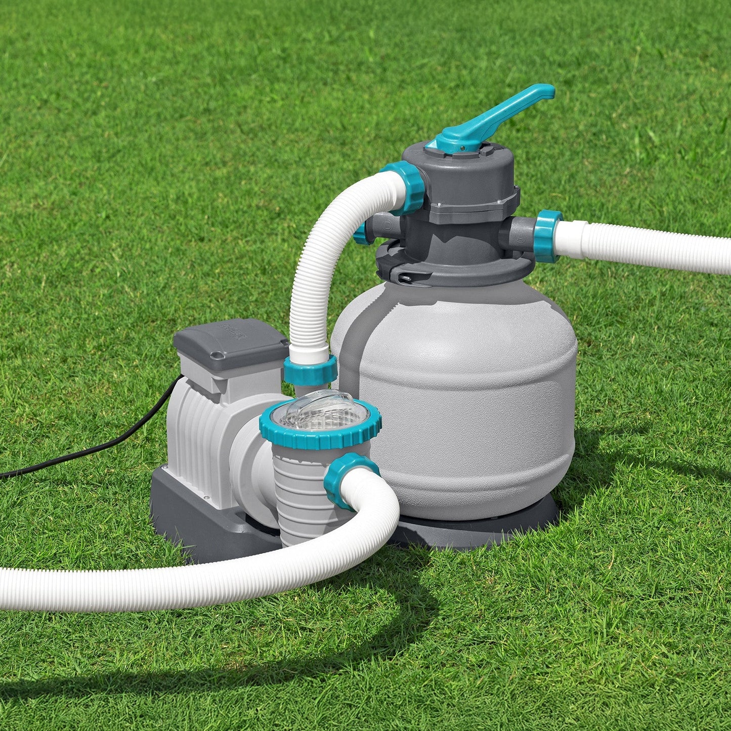 Bestway 2,200 Gallon Sand Filter Pump for Above Ground Outdoor Swimming Pools