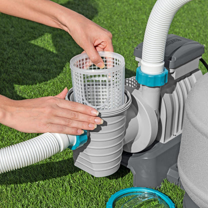 Bestway 2,200 Gallon Sand Filter Pump for Above Ground Outdoor Swimming Pools