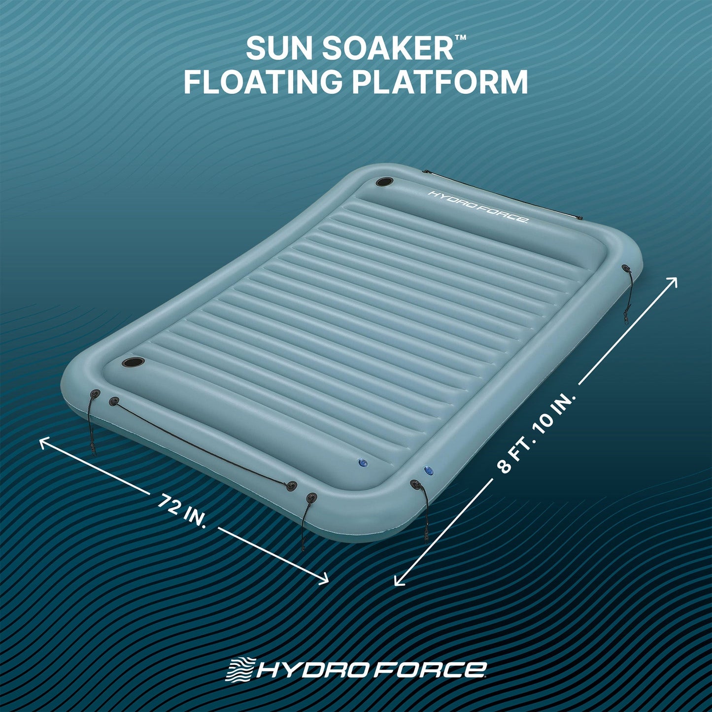 Bestway Hydro-Force Sun Soaker Inflatable 4 Person Water Float Platform Lounger