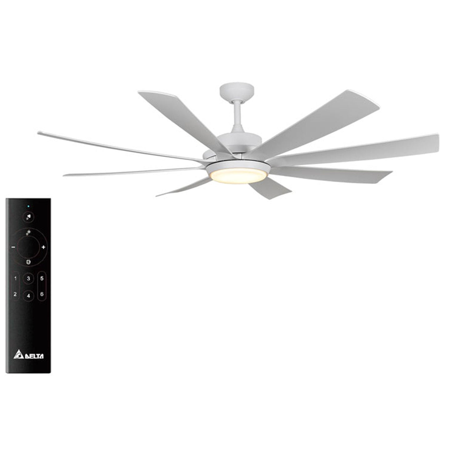 Delta Breez Rio Vista 60" Ceiling Fan with LED, Remote, Indoor/Outdoor, White