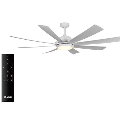 Delta Breez Rio Vista 60" Ceiling Fan with LED, Remote, Indoor/Outdoor, White