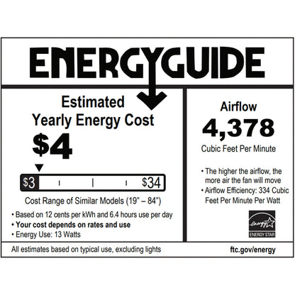 Delta Breez Pleasanton 60" Ceiling Fan with LED, Remote, Indoor/Outdoor, White