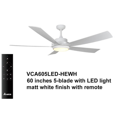 Delta Breez Pleasanton 60" Ceiling Fan with LED, Remote, Indoor/Outdoor, Black