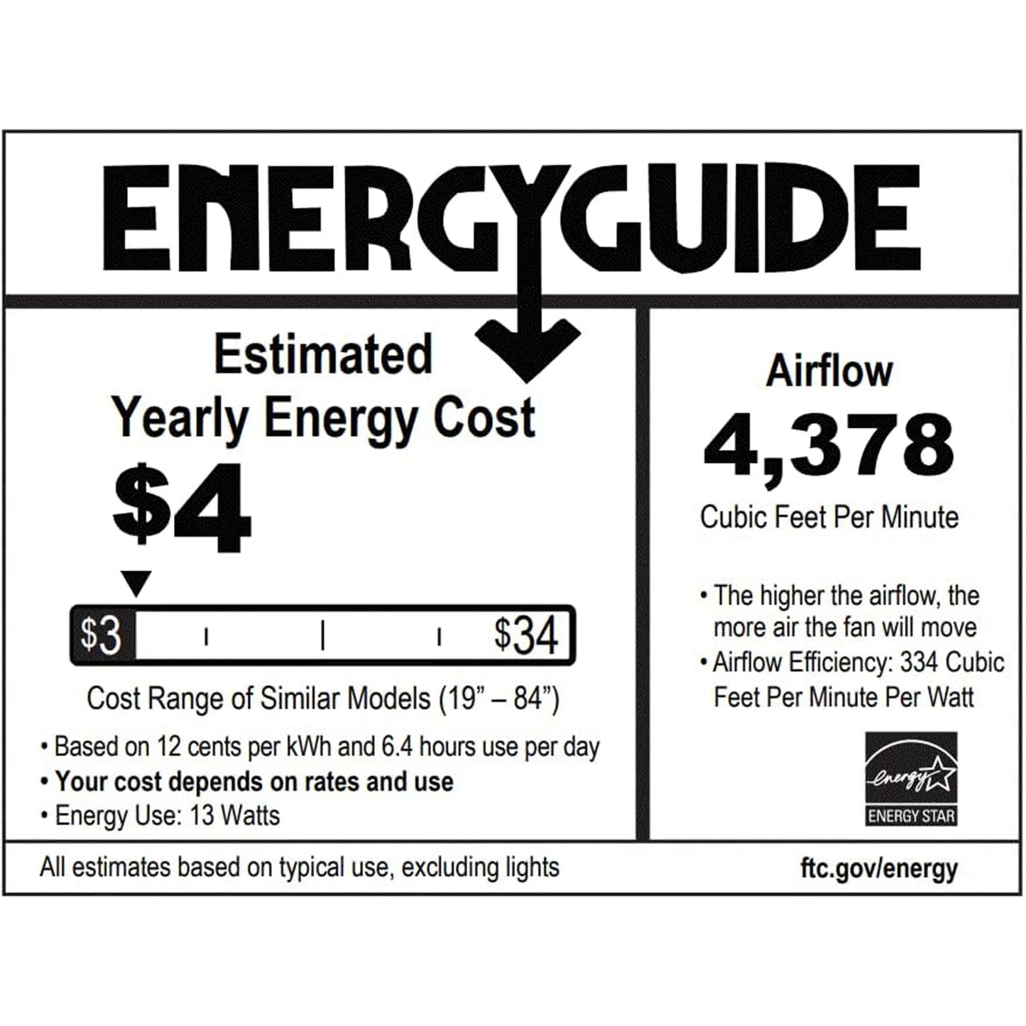 Delta Breez Pleasanton 60" Ceiling Fan with LED, Remote, Indoor/Outdoor, Black