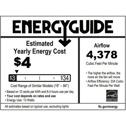 Delta Breez Pleasanton 60" Ceiling Fan with LED, Remote, Indoor/Outdoor, Black