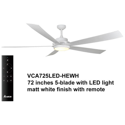 Delta Breez Pleasanton 72" Ceiling Fan with LED, Remote, Indoor/Outdoor, White
