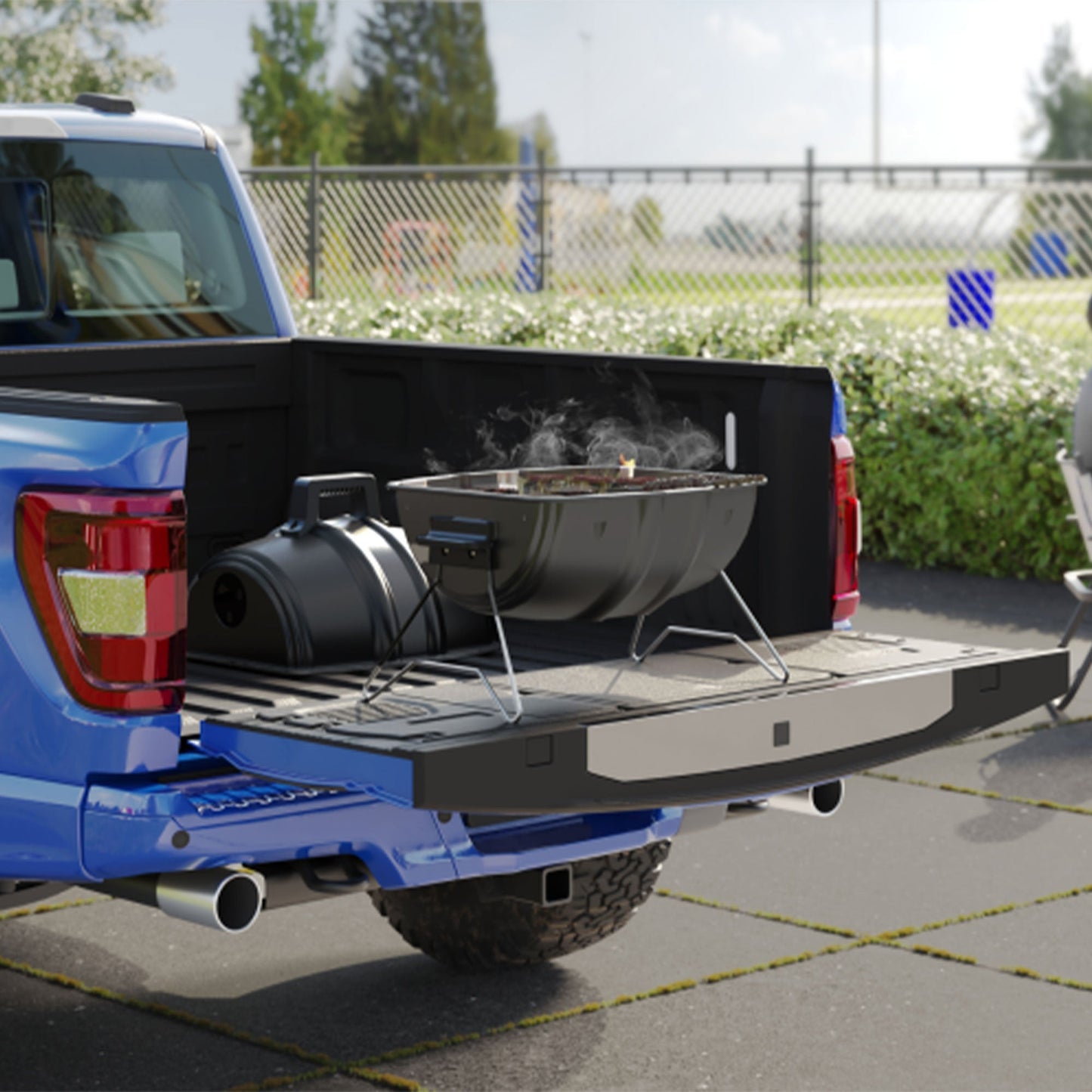 Americana Grills Keg A Que Charcoal BBQ Portable Grill, 186 Square Inch, Black