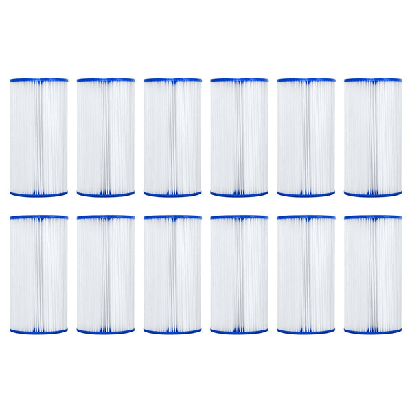 Bestway 4.2 x8 Inch Type III-A/C Filter Cartridge Swimming Pool Pump, 12 Pack