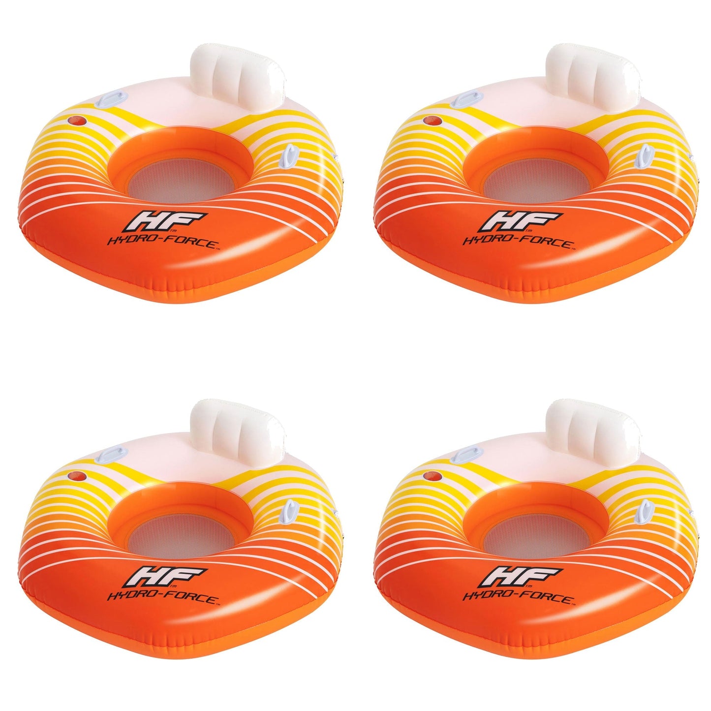 Bestway Hydro-Force Sunkissed Inflatable Tube for Pool, River, Beach, 4 Pack