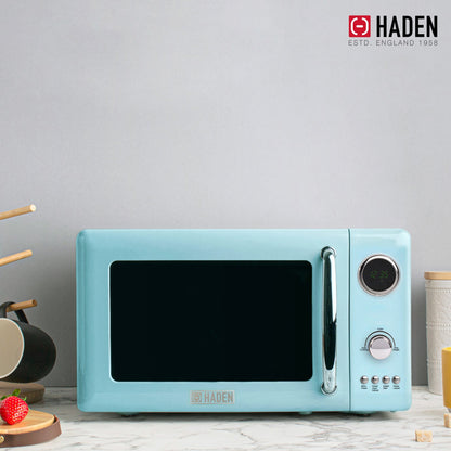 Haden 700 Watt 0.7 Cubic Foot Microwave Oven with Digital Controls, Turquoise