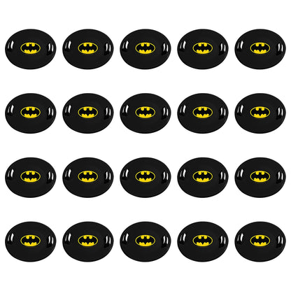 Slippery Racer Downhill Pro Batman Plastic Saucer Disc Snow Sled, 20 Pack, Black