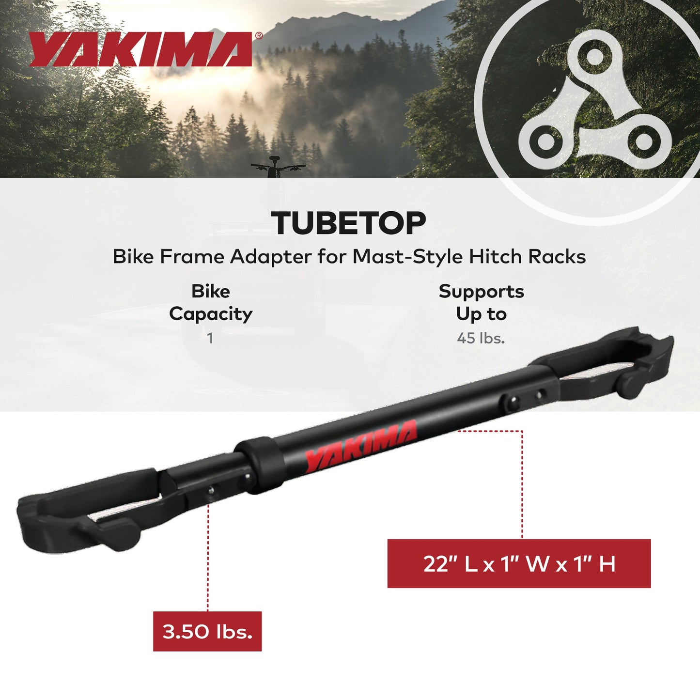 Yakima TubeTop Hitch Mounted Bike Rack with Seat Post Mounting Type, 2 Pack - Find Fresh Goods